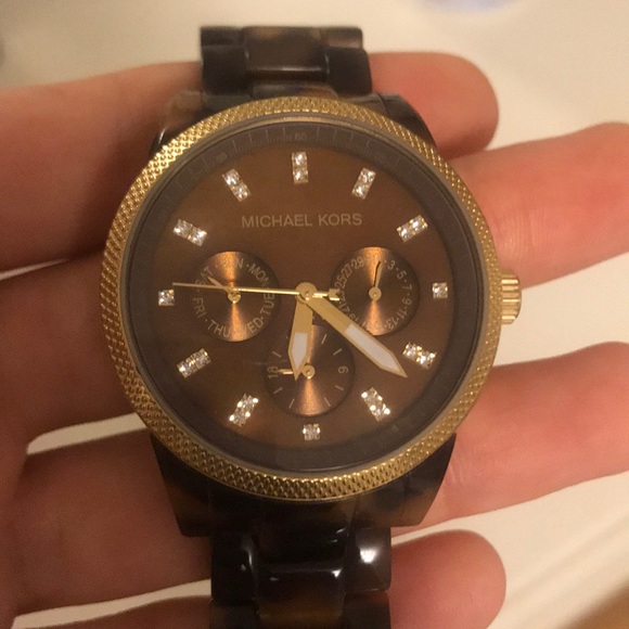Michael kors tortoise shell watch - Picture 2 of 5